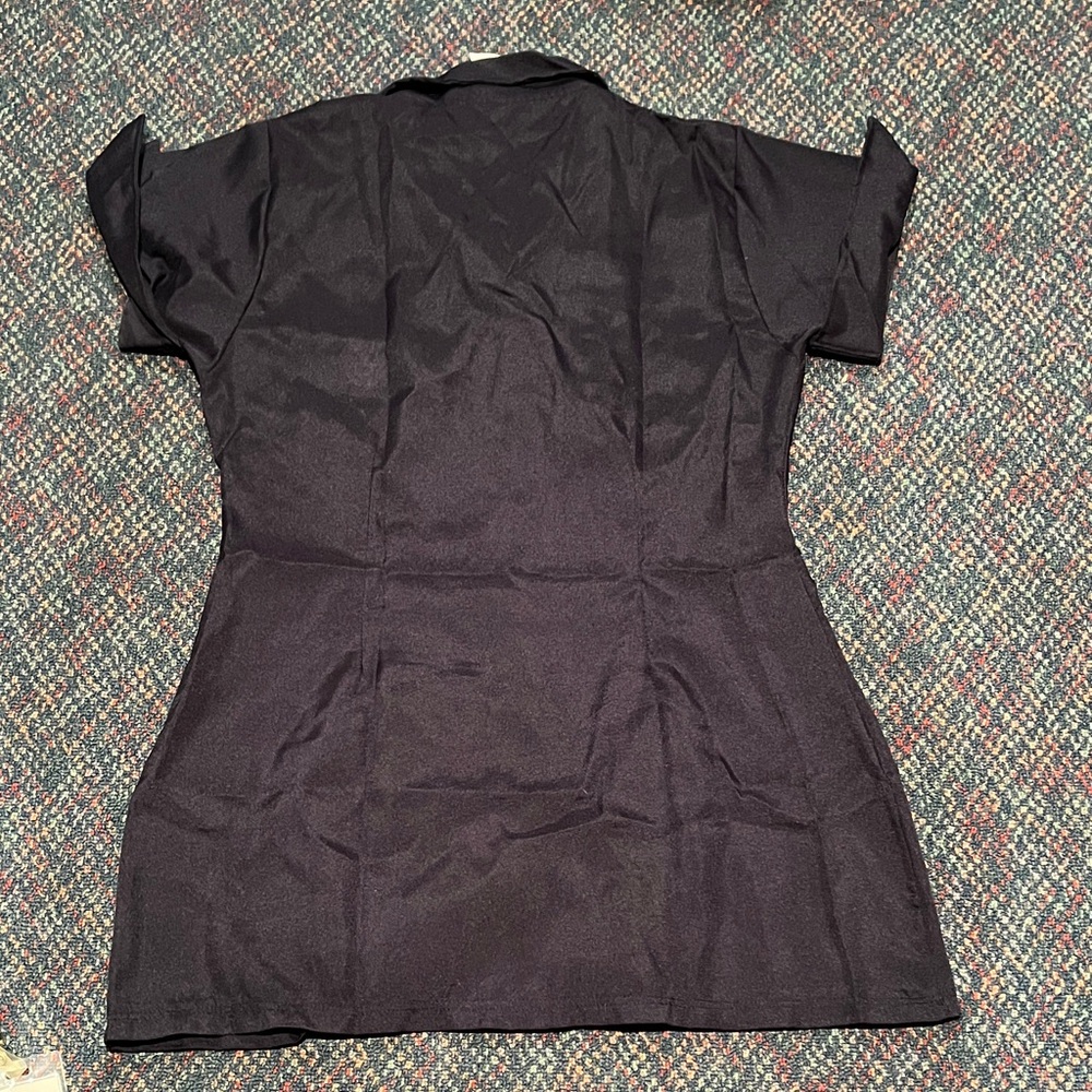 Spirit Sexy Cop Halloween Costume Navy Shirt Dress with Belt and Toy Handcuffs - Picture 6 of 9